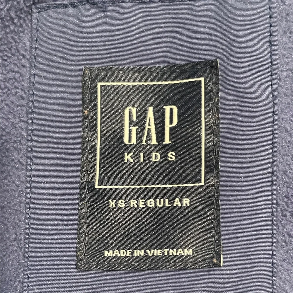 GAP Kids Navy and Tan Hooded Raincoat